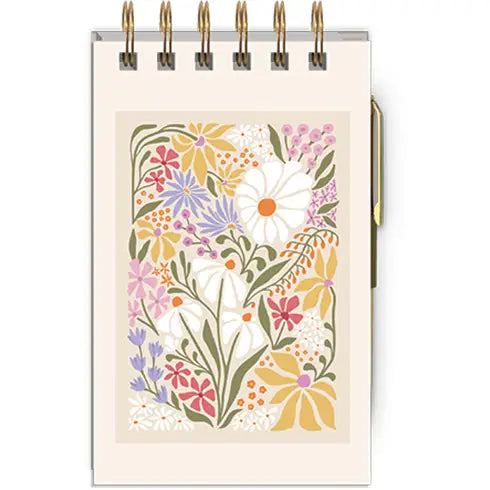 Flower Market Spiral Notepad w/ Pen