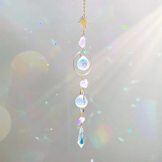 Crystal Suncatcher Rainbow Prism - Amethyst