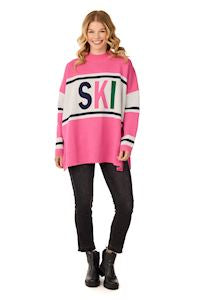 Pink Ski Jacquard Sweater