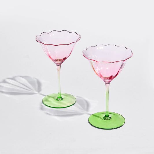 Tulip-Shaped Champagne Coupe Glass
