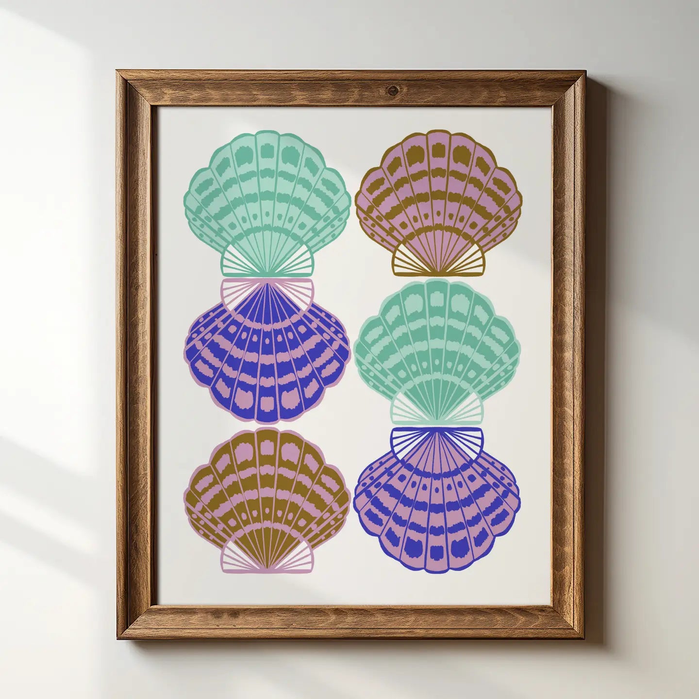 Symmetrical Shell Pattern Symmetrical Shells Art Print – Fiori and Fern