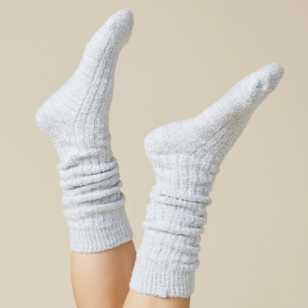 Cozy, Slouchy Marshmallow Socks with Grippers