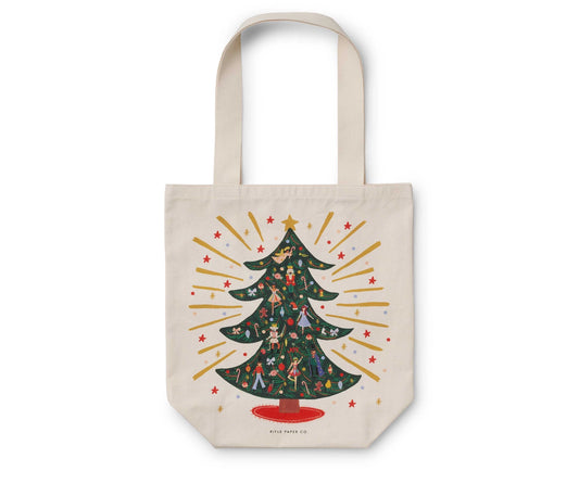 Holiday Tree Canvas Tote