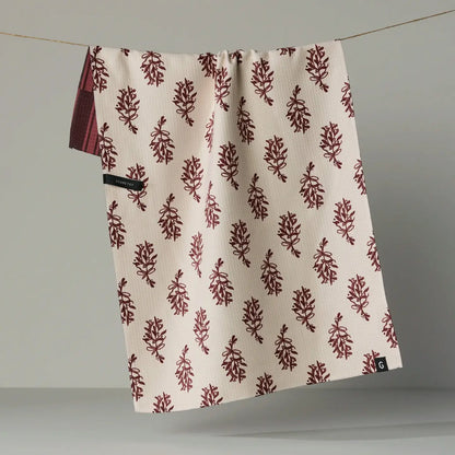 Festive Cranberry Luxe Kitchen Towel