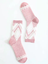 Load image into Gallery viewer, Diamond Pattern Faux Mohair Socks
