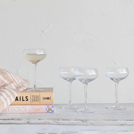 Pleated Champagne/Coupe Glass
