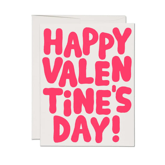 Valentine Bubble Letters Card
