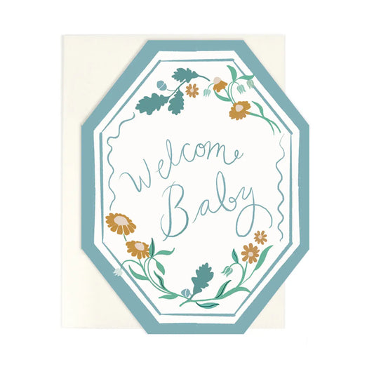Welcome Baby Floral Card