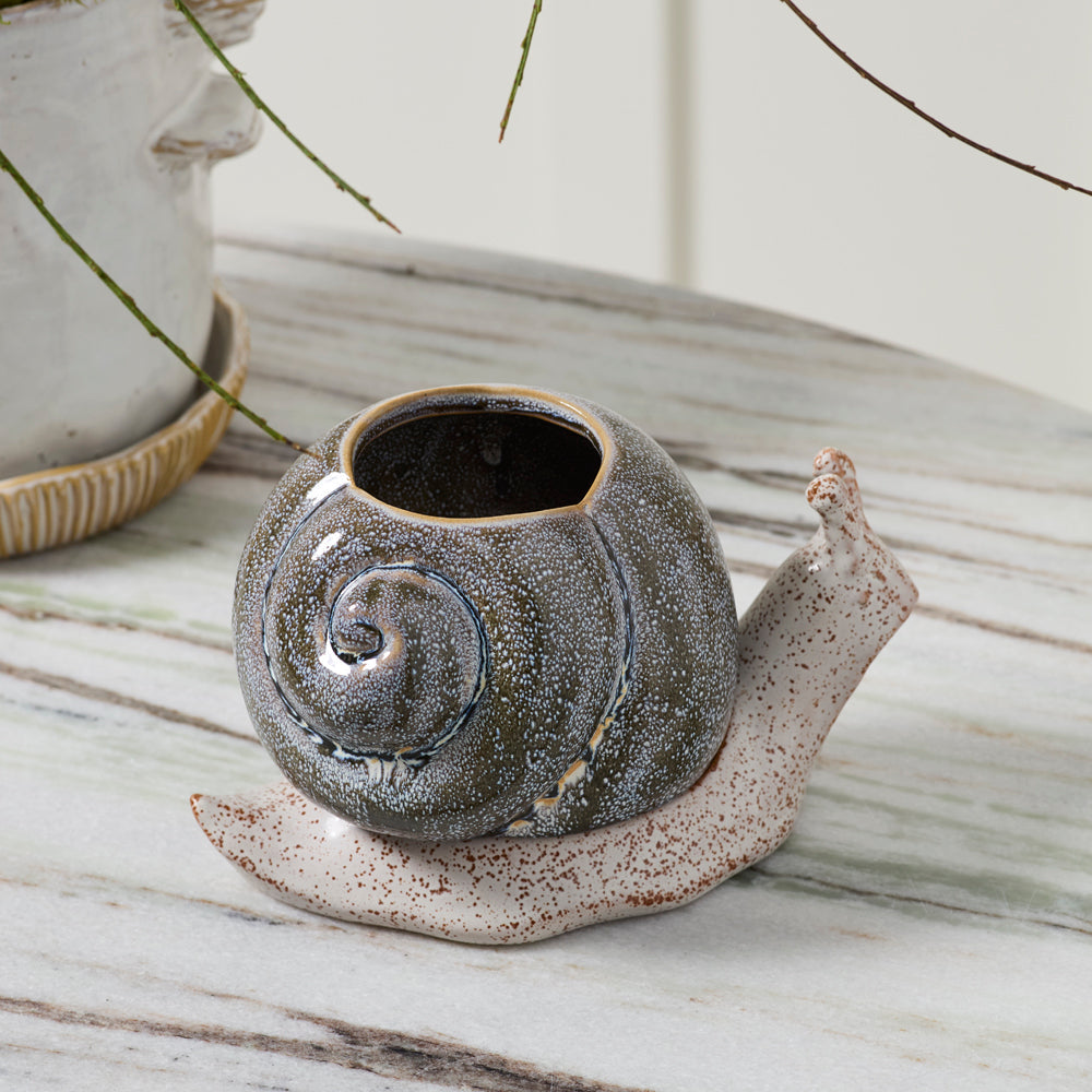 Snail Pot with Saucer