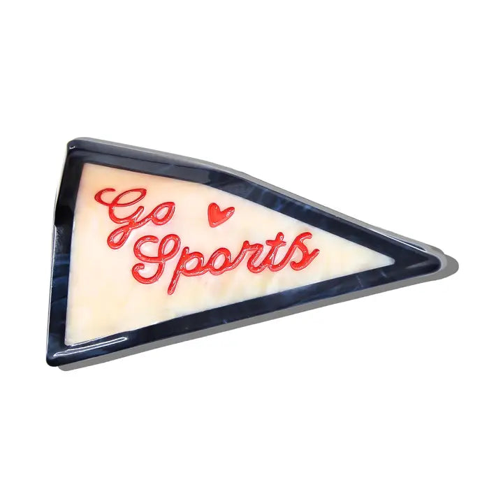 Go Sports Pendant Flag Claw Hair Clip