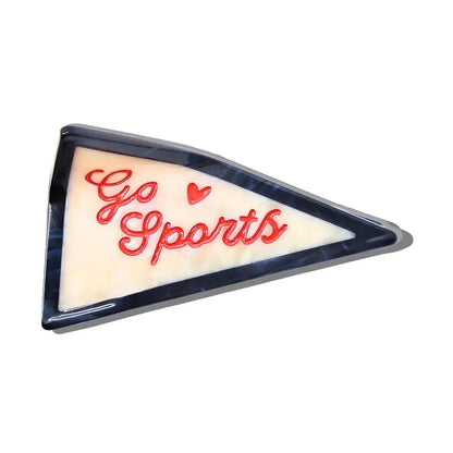 Go Sports Pendant Flag Claw Hair Clip