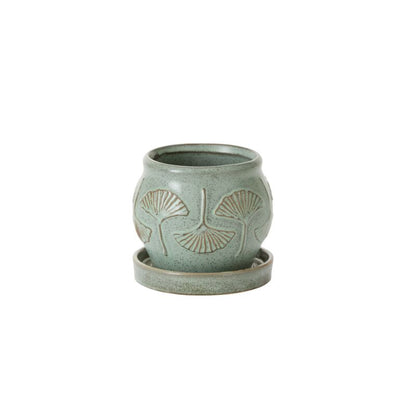 Biloba Pot with Saucer