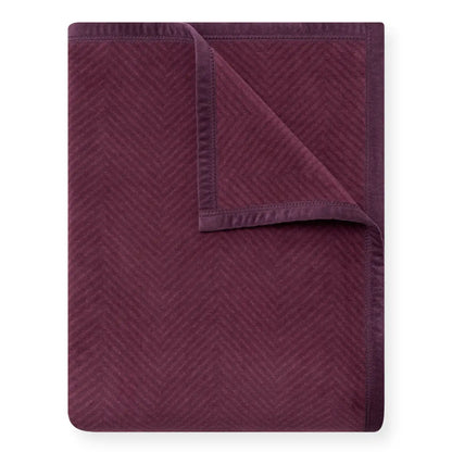 ChappyWrap Harborview Herringbone Plum Blanket