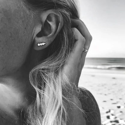 Blue Point Pearl Earrings