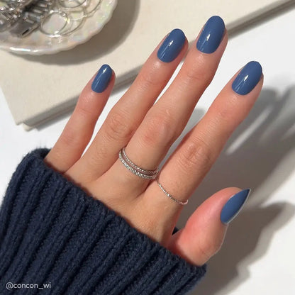 Regal Blue Press-On Nails