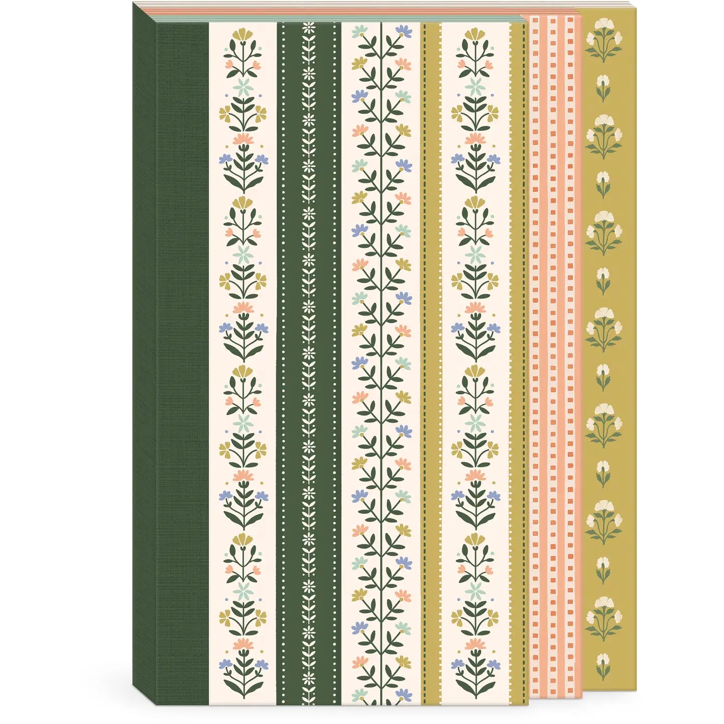 Forest Coral Floral Softcover Tiered Journal