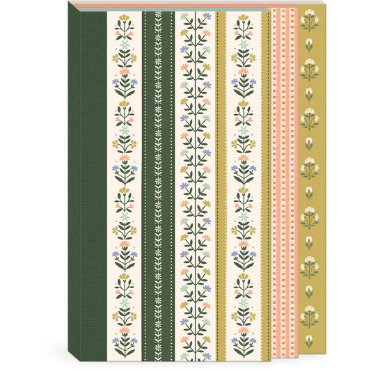 Forest Coral Floral Softcover Tiered Journal