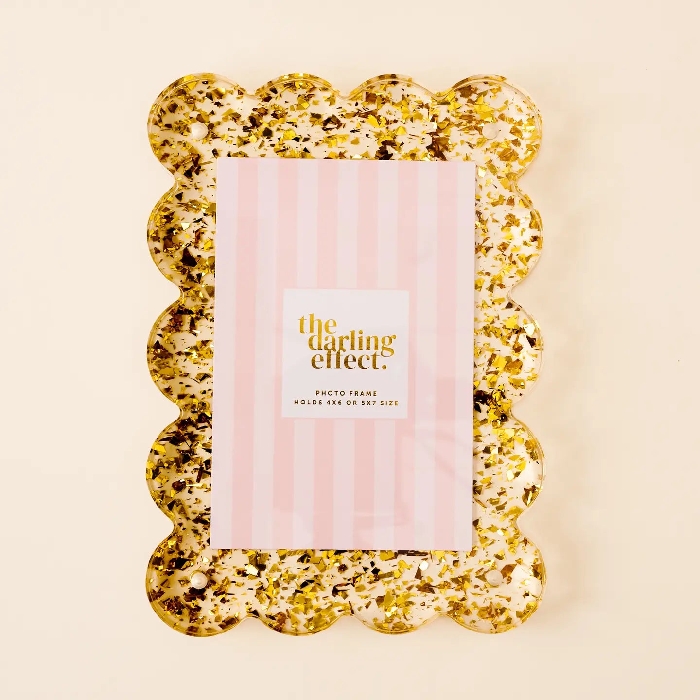 Confetti Rectangle Scalloped Acrylic Frame