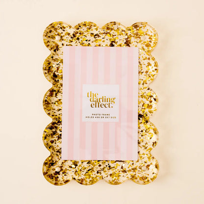 Confetti Rectangle Scalloped Acrylic Frame