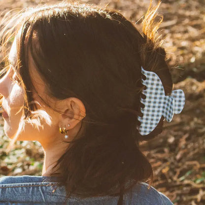 Gingham Claw Clip