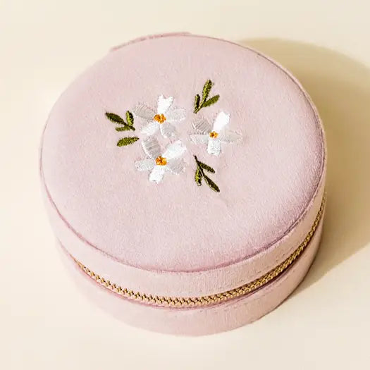 Round Velvet Jewelry Case