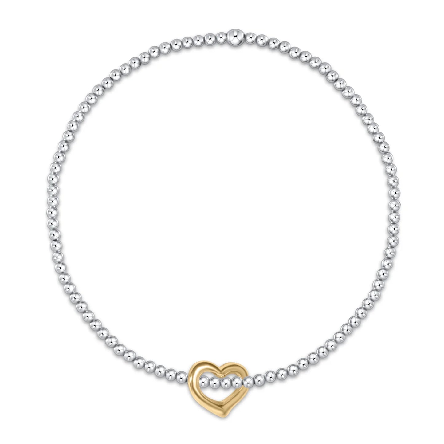 Enewton Love Gold Charm 2mm Bead Bracelet