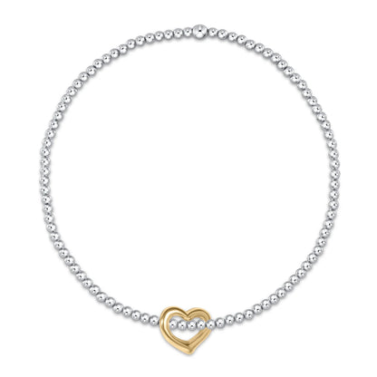 Enewton Love Gold Charm 2mm Bead Bracelet