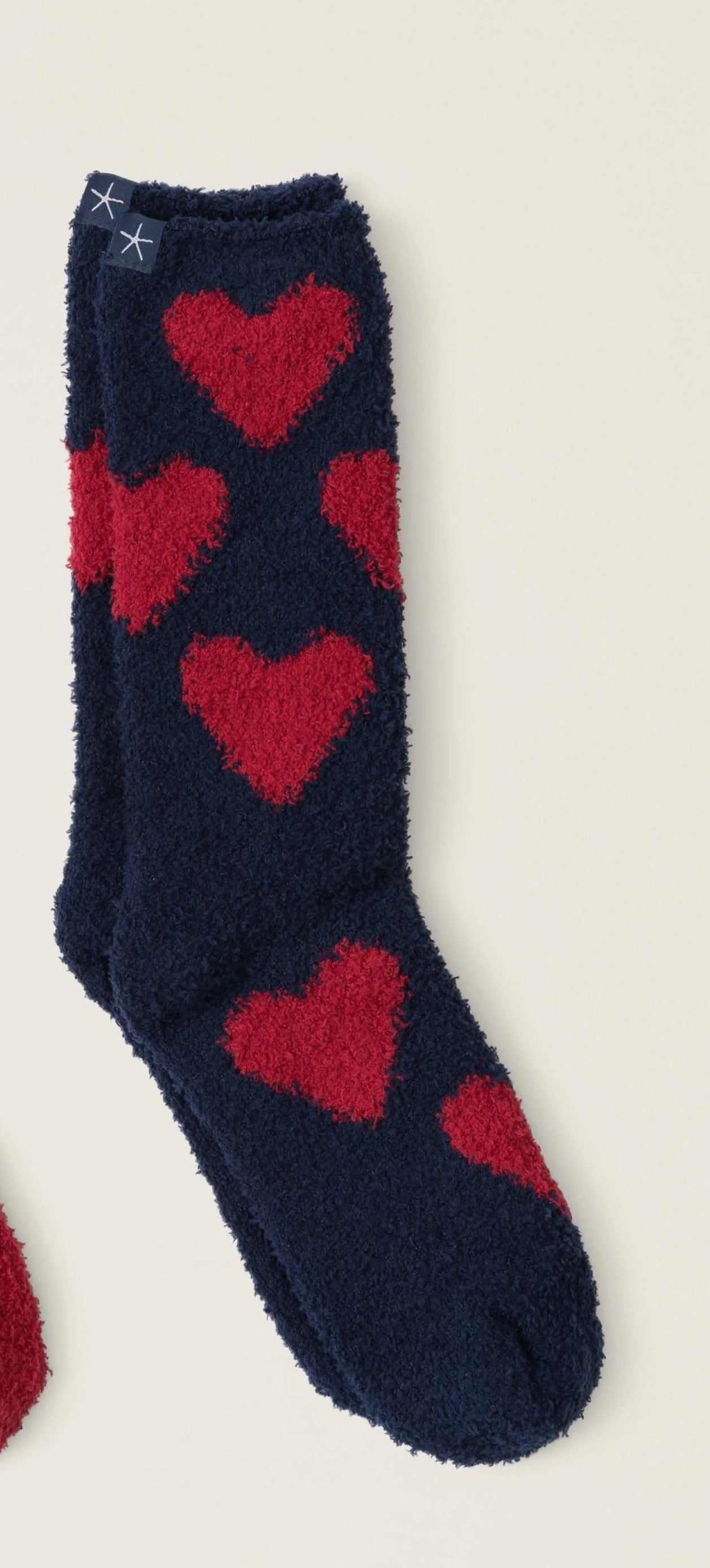 Barefoot Dreams CozyChic Heart Print Socks
