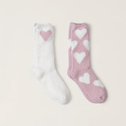 Barefoot Dreams CozyChic Heart Print Socks