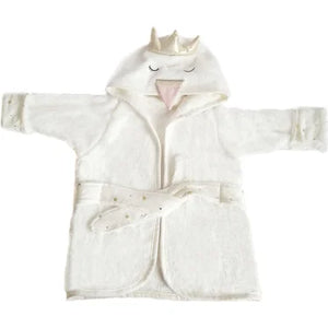 Sparkly crown hooded swan head bathrobe