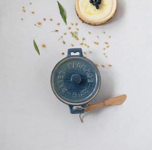 Blue Brie Baker and Spreader Set