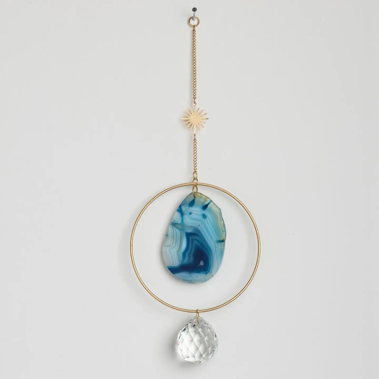 Stone Suncatcher - Sun/Blue Agate