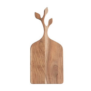 cutting board with leaf shape handle