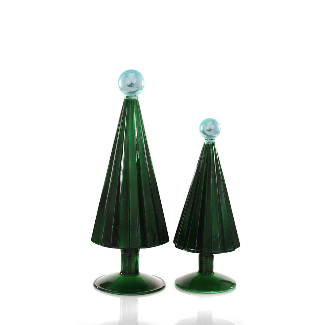 Glass Juniper Pleated Trees