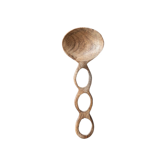 Circle Handle Carved Wood Spoons