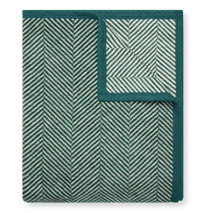 ChappyWrap Harborview Herringbone Evergreen Blanket