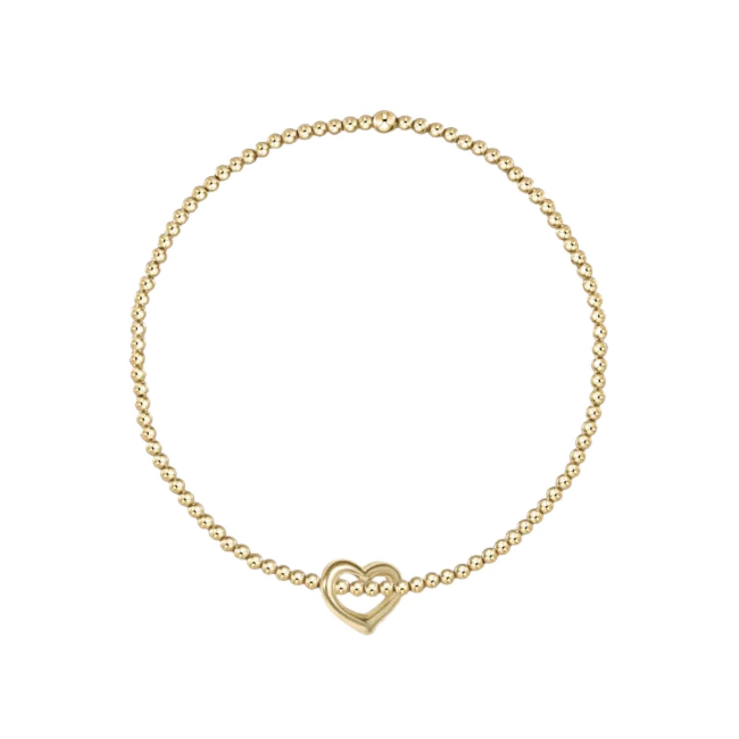 Enewton Love Gold Charm 2mm Bead Bracelet