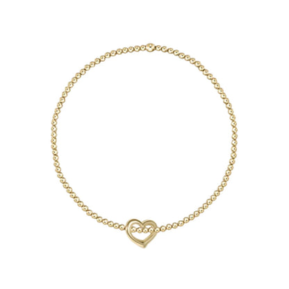 Enewton Love Gold Charm 2mm Bead Bracelet