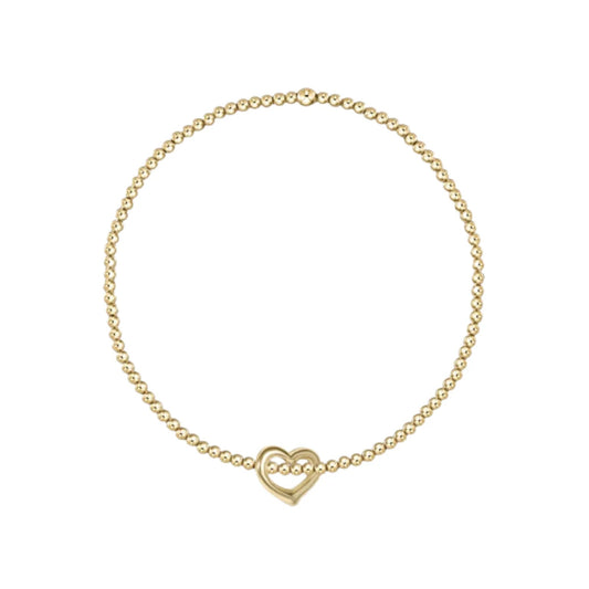 Enewton Love Gold Charm 2mm Bead Bracelet