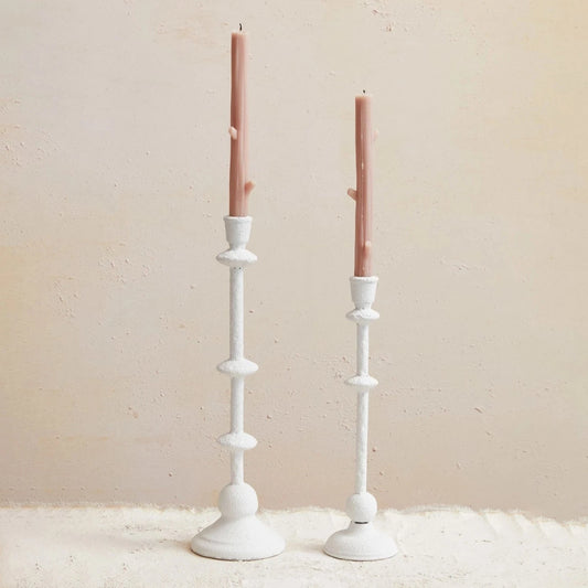 set of creamy neutral candle sticks 