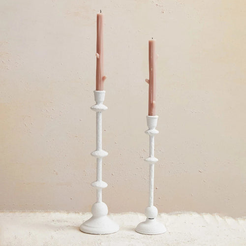 set of creamy neutral candle sticks 