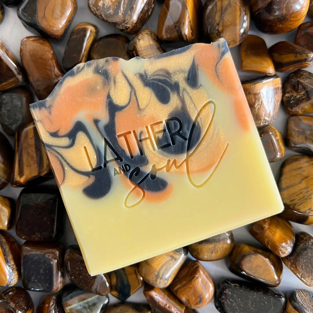 Crystal Soap - Namaste Courageous | Tigers Eye
