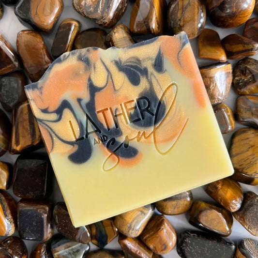 Crystal Soap - Namaste Courageous | Tigers Eye