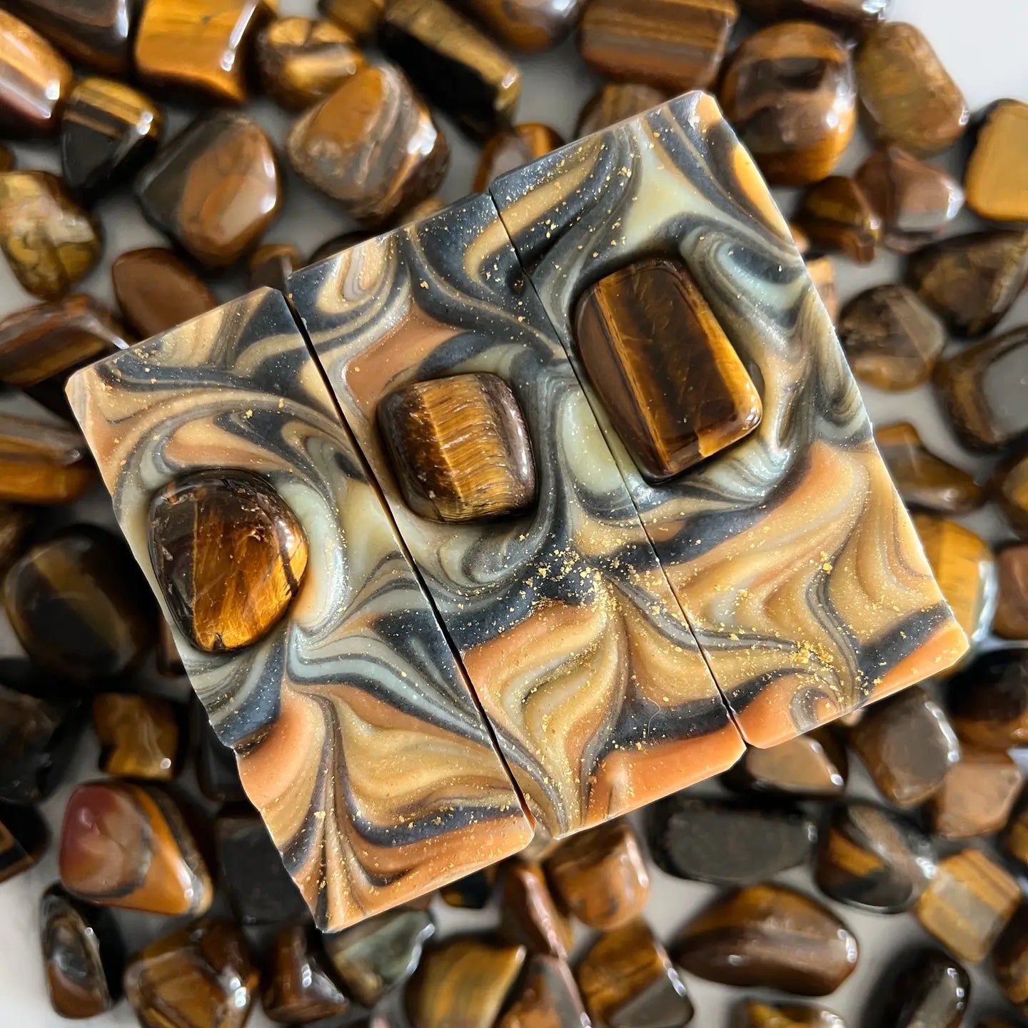 Crystal Soap - Namaste Courageous | Tigers Eye