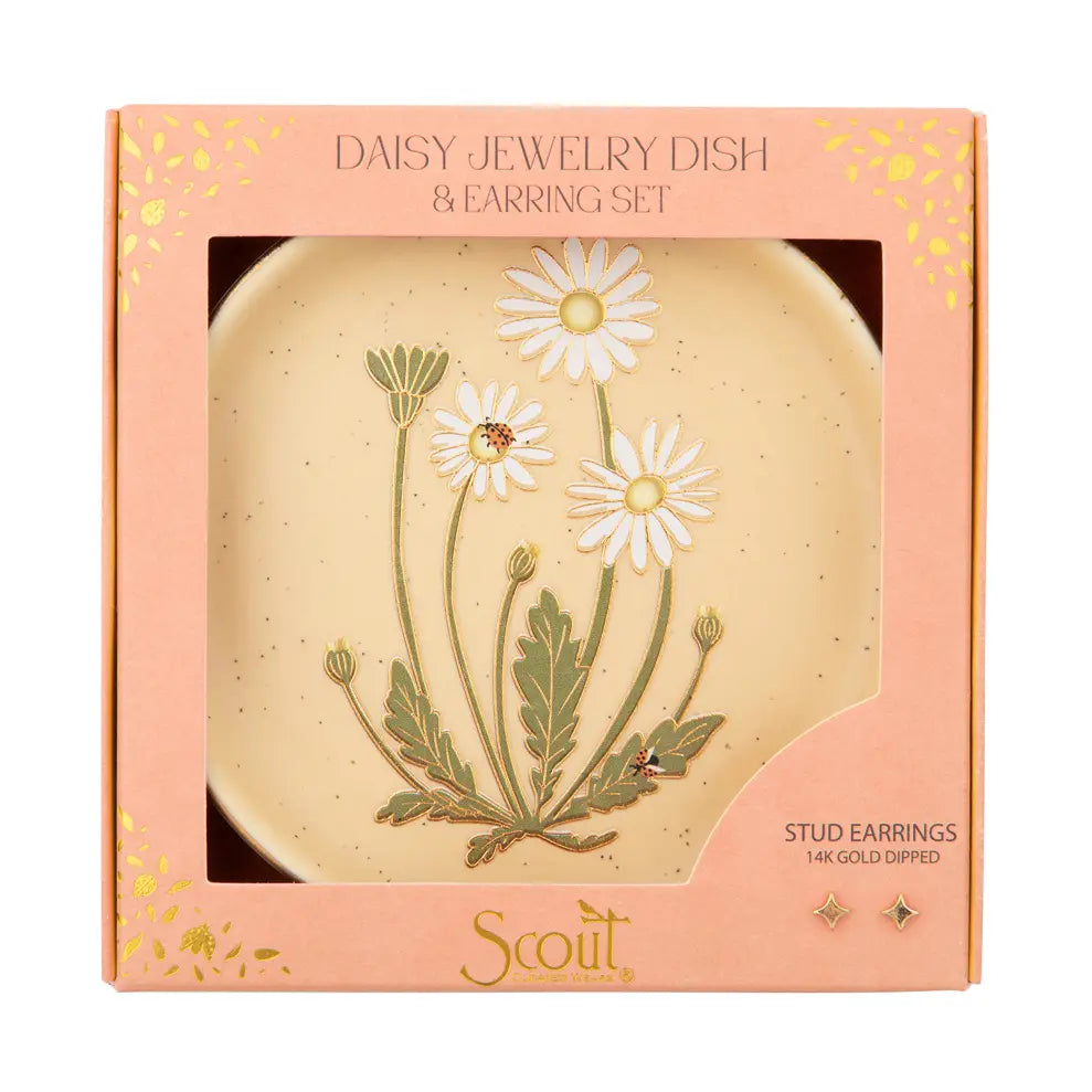 Jewelry Dish & Stud Earring Set