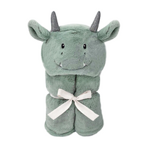 Load image into Gallery viewer, Dax the Dragon Hooded Plush Blanket
