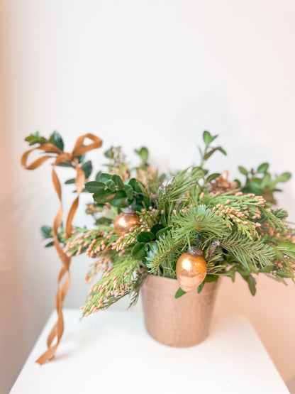 Fresh Holiday Evergreen Arrangement