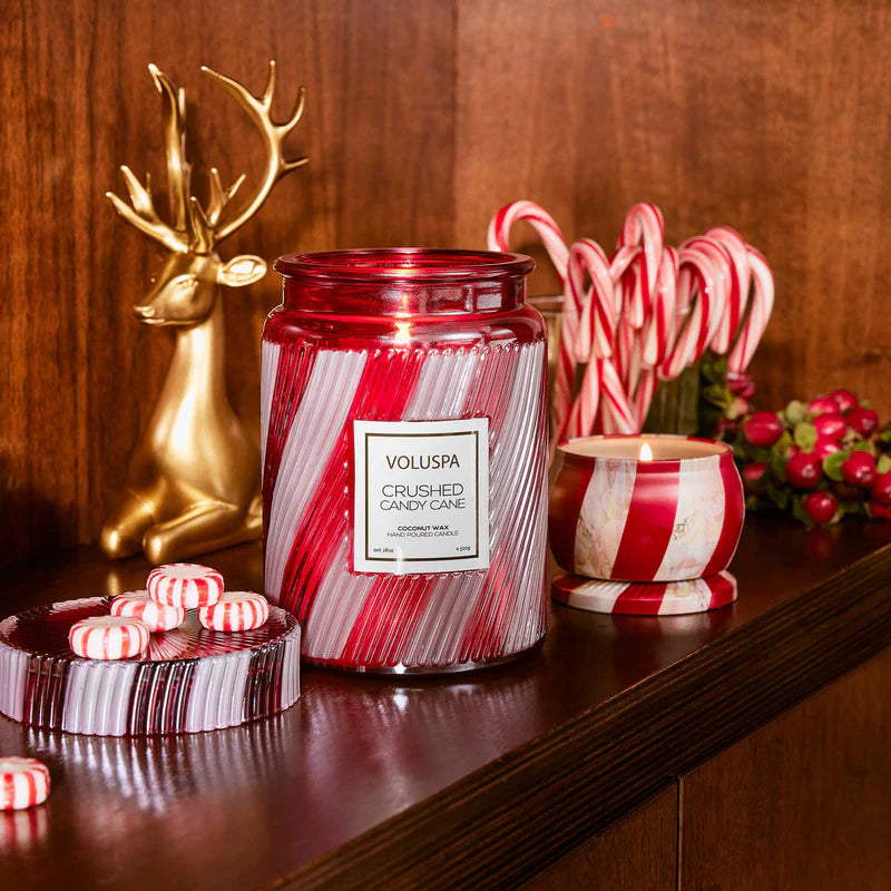Voluspa Crushed Candy Cane Candle Collection