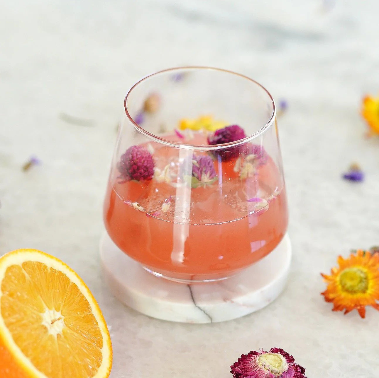 Flora Stemless Glasses Set of 2