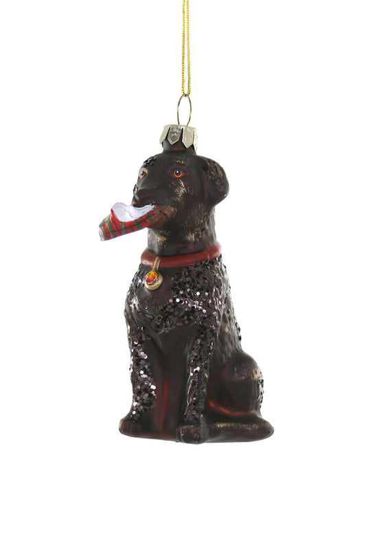 Lab with Slipper Ornament